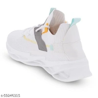 White Woven Designed Sneakers For Men - IND 9