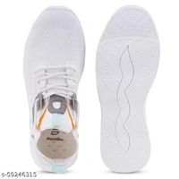 White Woven Designed Sneakers For Men - IND 7