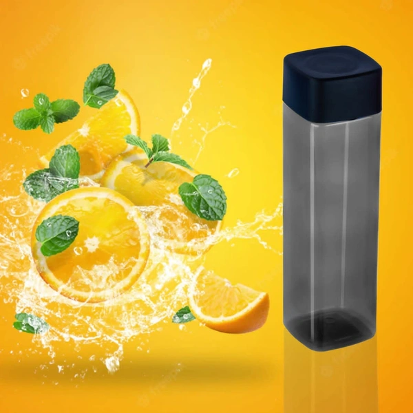 1000ml Square Shape Plastic Water Bottle With Square Cap(Pack Of 3 )