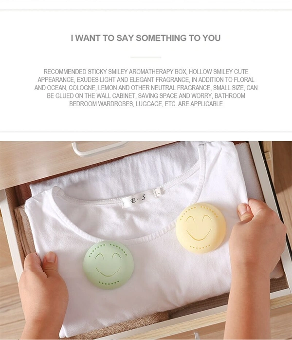 2 Pcs Cute Smiley Air Freshener (Random Colors)