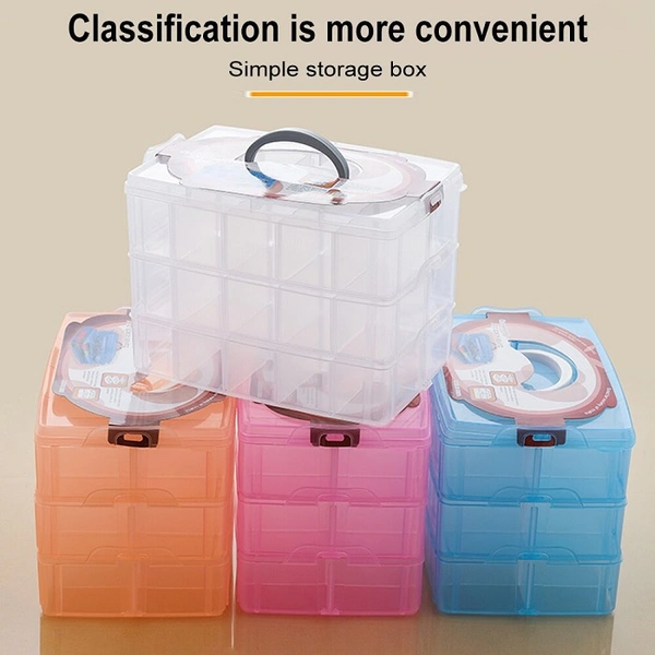 3 Layer 30 Grid Storage Box (Random Color)