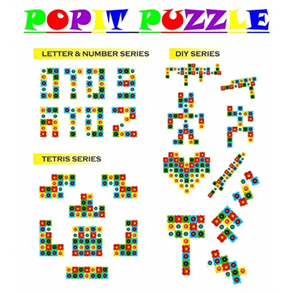 30 Pcs Puzzle Pop It Toys for Kids, Autism Sensory Toy