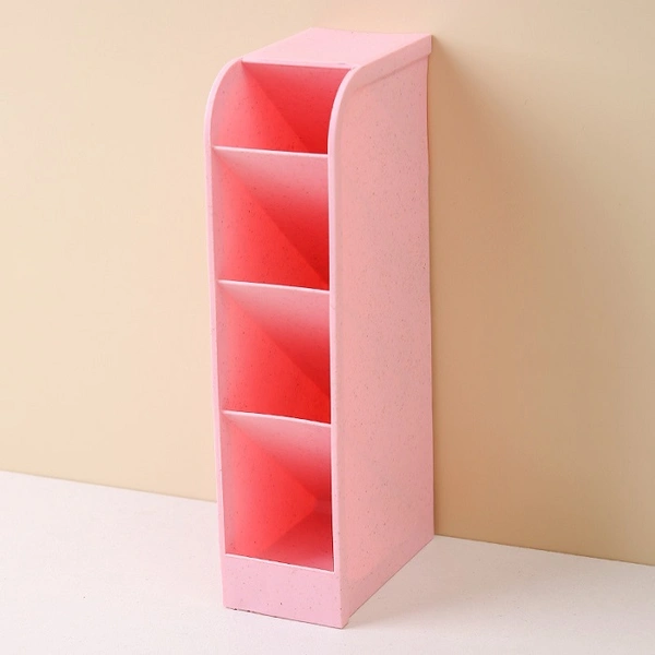 4 Grid Desktop Pen Cum Cosmetic Holder (Random Color)