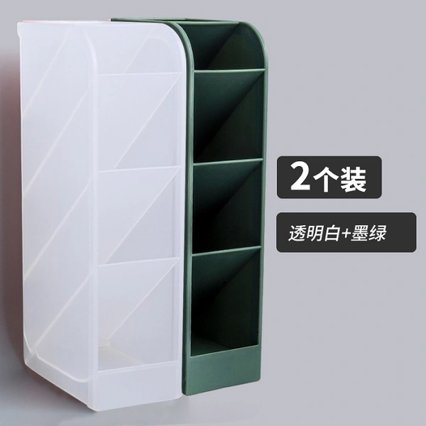 4 Grid Desktop Pen Cum Cosmetic Holder (Random Color)