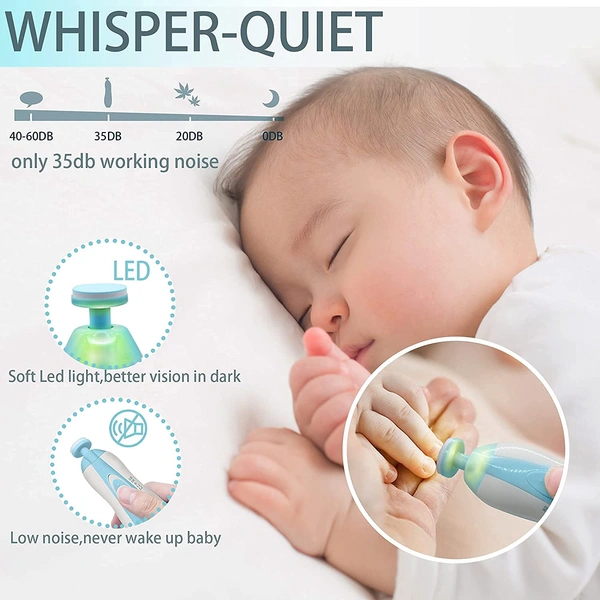 Baby Nail Trimmer Electric Safe Baby Nail Clippers, Manicure Set