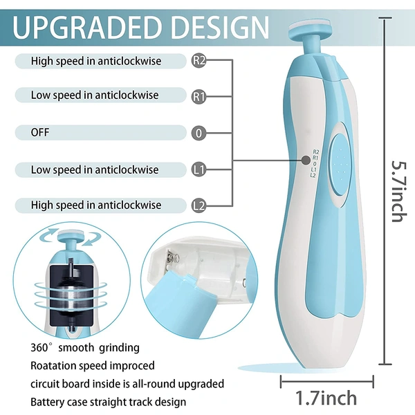 Baby Nail Trimmer Electric Safe Baby Nail Clippers, Manicure Set
