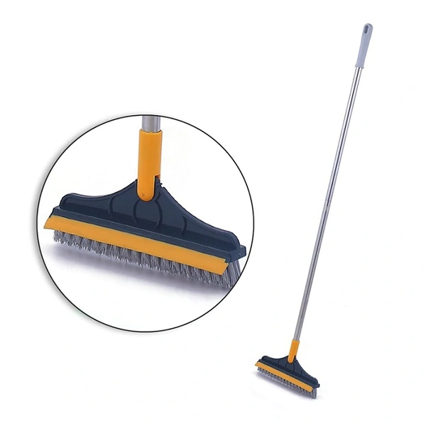 Bathroom Cleaning Rotating Brush With Wiper