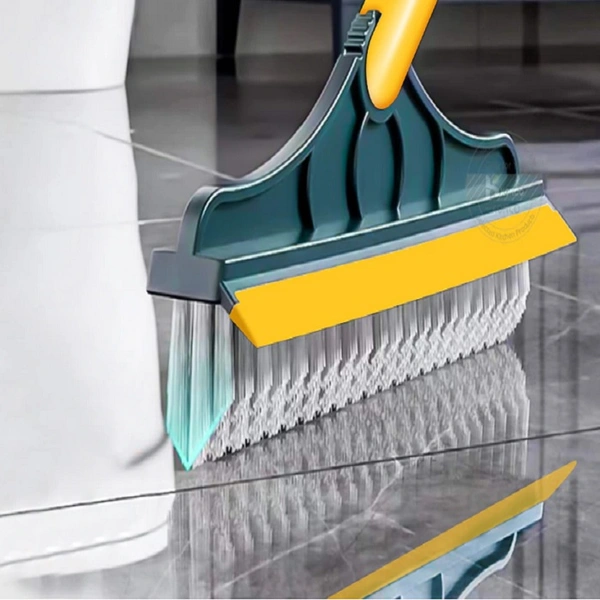Bathroom Cleaning Rotating Brush With Wiper