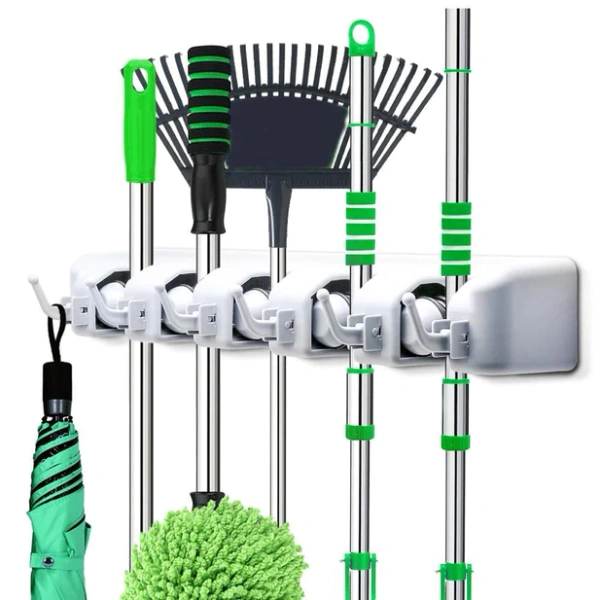 BKH199 5-Layer Multipurpose Wall Mounted Mop And Broom Holder