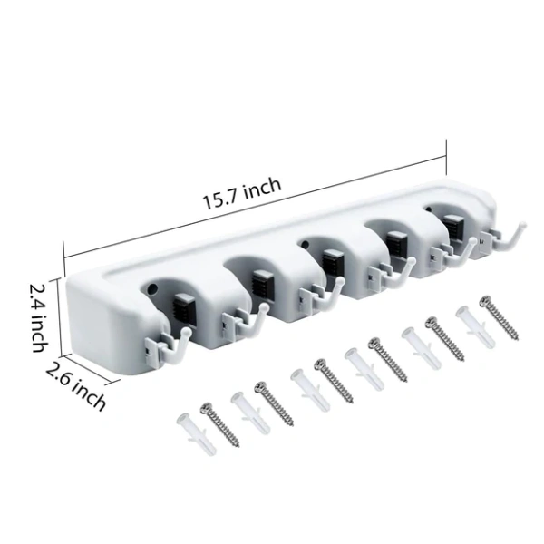 BKH199 5-Layer Multipurpose Wall Mounted Mop And Broom Holder