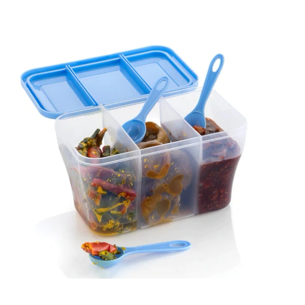 BKH2625 3 Section Square Storage Container 750ml