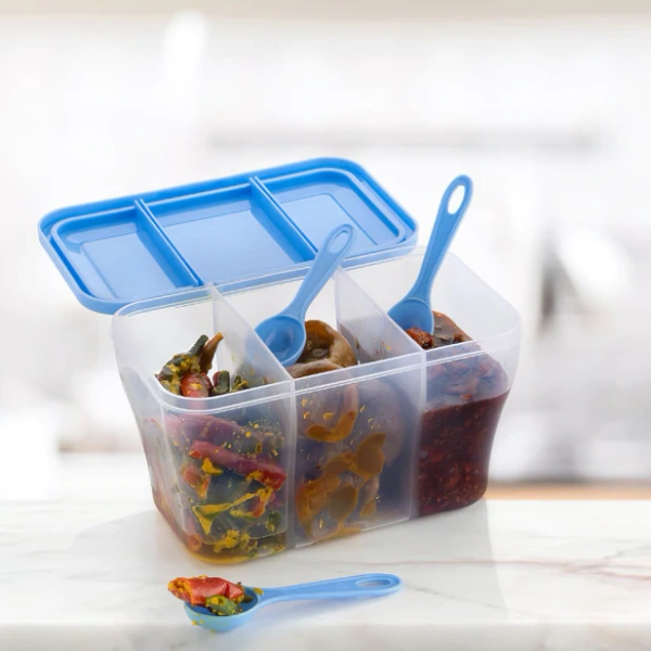 BKH2625 3 Section Square Storage Container 750ml