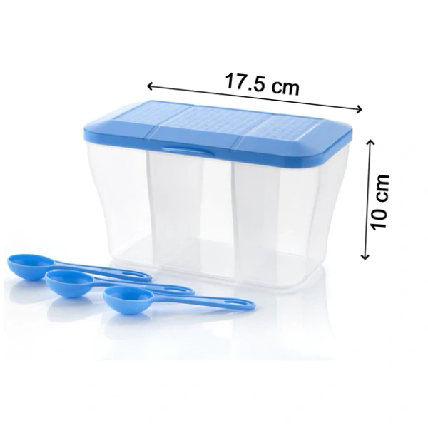 BKH2625 3 Section Square Storage Container 750ml