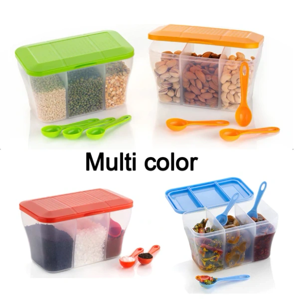BKH2625 3 Section Square Storage Container 750ml