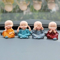BKH4781 Baby Buddha 4pcs Set Office Car House Decoration