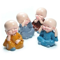 BKH4781 Baby Buddha 4pcs Set Office Car House Decoration
