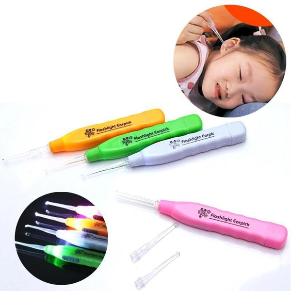 BKH611(W) (30pcs Pack) LED Flashlight Earpick with Tweezer