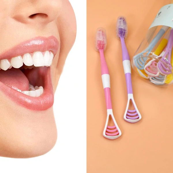 BKH6150  8pc 2in1 Toothbrush Case with Tongue Cleaner