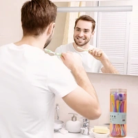 BKH6150  8pc 2in1 Toothbrush Case with Tongue Cleaner