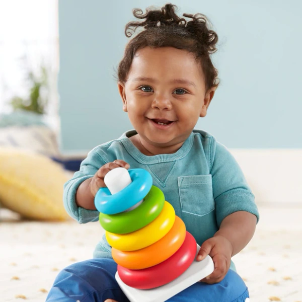 BKH8016 Plastic Baby Kids Teddy Stacking Ring Jumbo