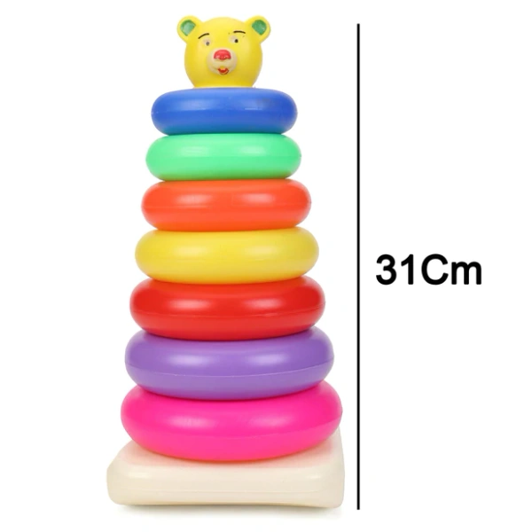 BKH8016 Plastic Baby Kids Teddy Stacking Ring Jumbo