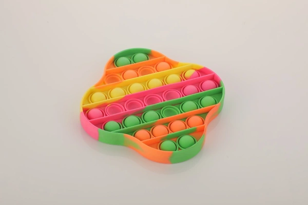 Curved Square POPit Fidget Toy with Night Glow Effect