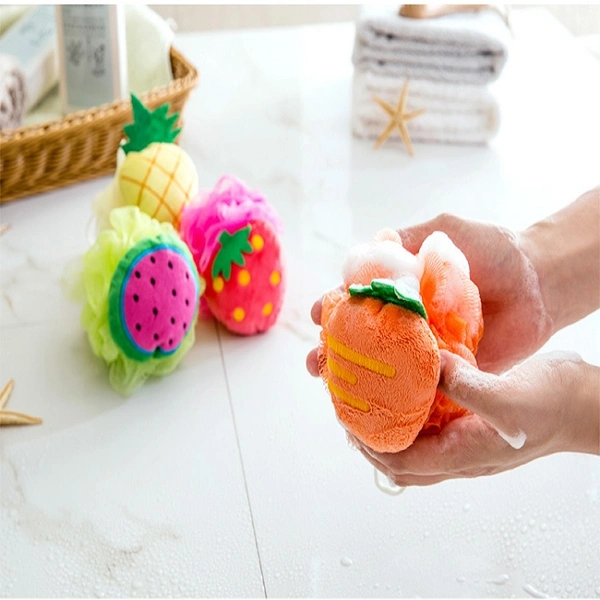 Cute Fruit Shape Bath Shower Sponge Baby Bath Flower Loofah ( Random )