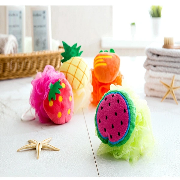 Cute Fruit Shape Bath Shower Sponge Baby Bath Flower Loofah ( Random )