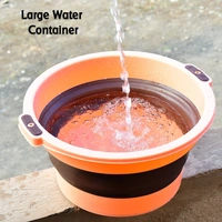 Folding Tub, with Hanging Hole Silicone Multi-Purpose Portable Collapsible