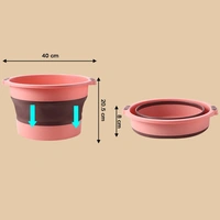 Folding Tub, with Hanging Hole Silicone Multi-Purpose Portable Collapsible