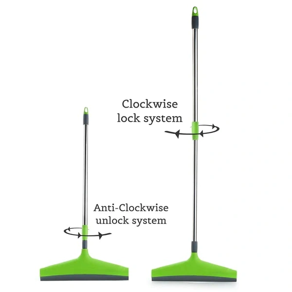 Ganesh Telescopic Bathroom Wiper 16 Inch (40 cm) with Steel Handle for Home and Office Floor Cleaning
