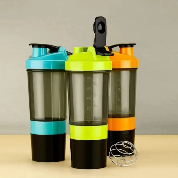 Gym Protein Shaker Bottle with Free Hand Grip with Steel Ball