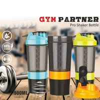 Gym Protein Shaker Bottle with Free Hand Grip with Steel Ball