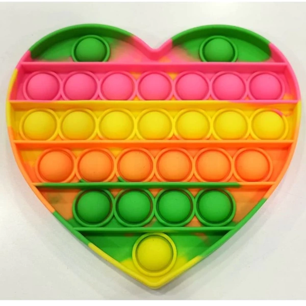Heart POPit Fidget Toy with Night Glow Effect