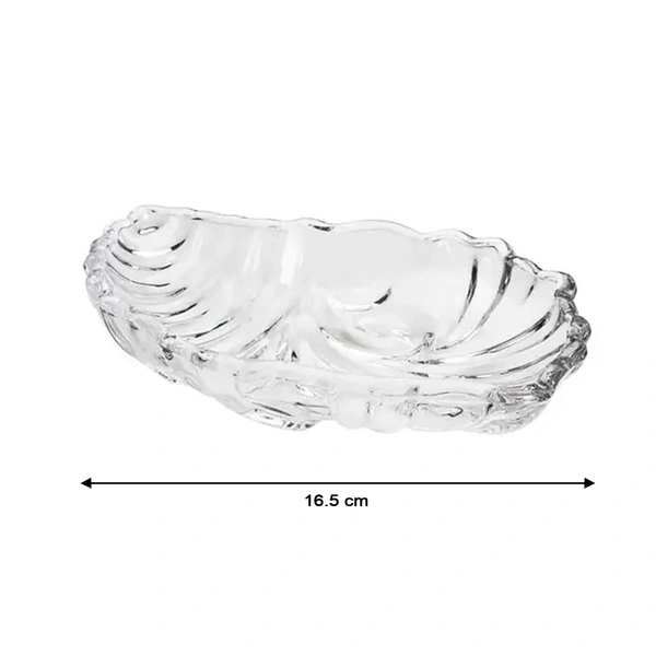 Leaf shaped Glass Serve tray