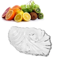 Leaf shaped Glass Serve tray