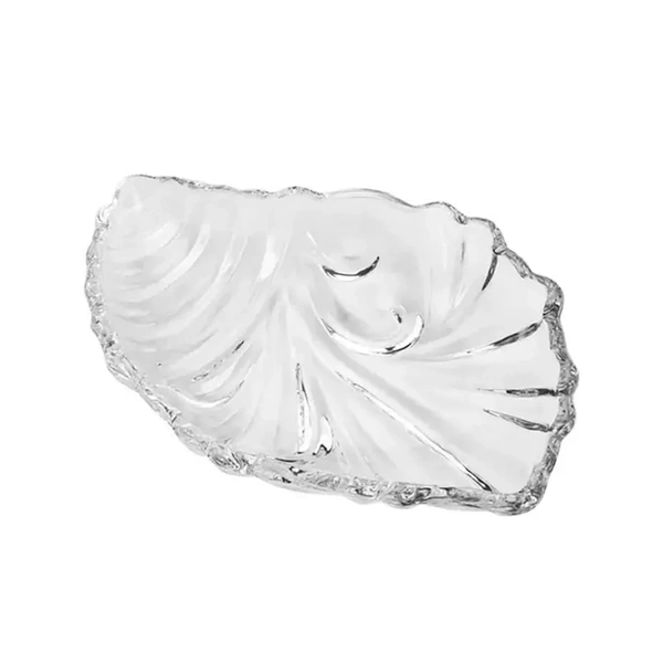 Leaf shaped Glass Serve tray