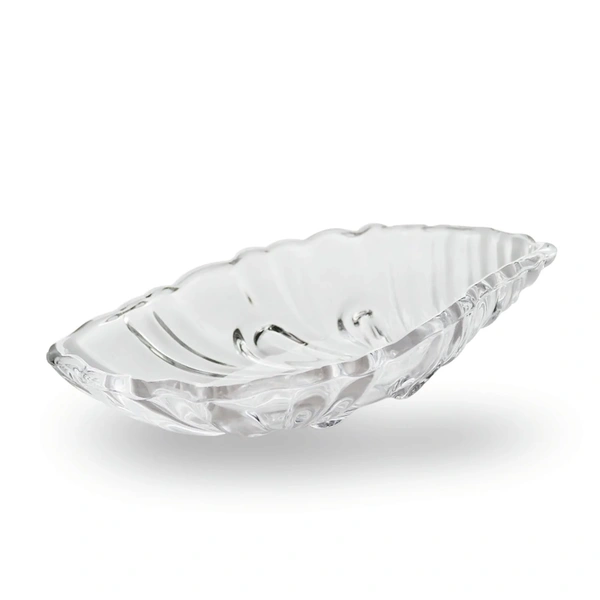 Leaf shaped Glass Serve tray
