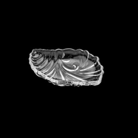 Leaf shaped Glass Serve tray