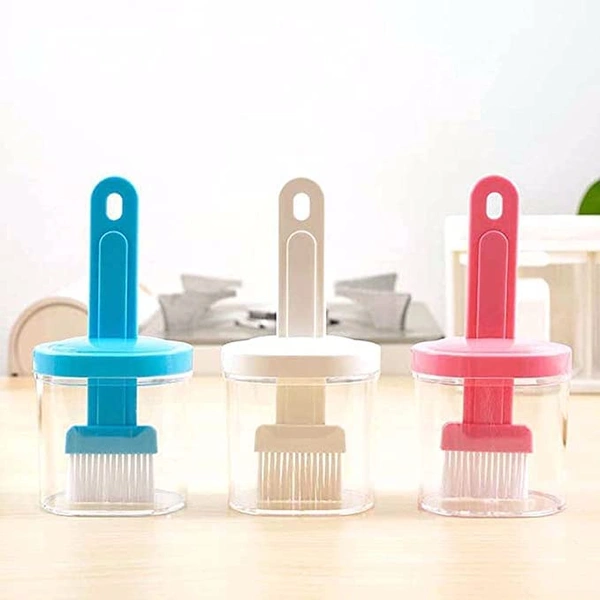 Oil Dispenser Bottle,Oil Dispenser with Silicone Oil Brush,Wide Opening Oil Bottle,200ml Oil Container