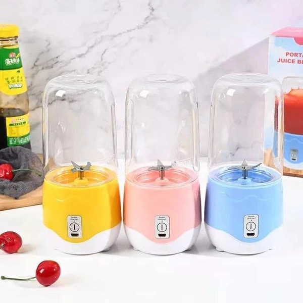 Portable Electric Blender Grinder USB Rechargeable Mini Juicer Blende with 4 Powerful Blades (Assorted)