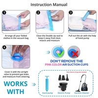 Reusable Vacuum Storage Space Saver Bags Vacuum Storage Bags for Comforters,Blankets,Clothes Vacuum Storage Reusable Zip Lock Space Saver Bag Vacuum Storage Seal Bags