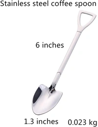 Shovel Shape Spoon Dessert Spoon (3pcs)