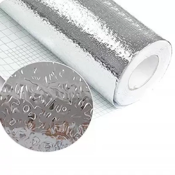 Silver Aluminium foil Paper Sticker Roll for Kitchen Wall