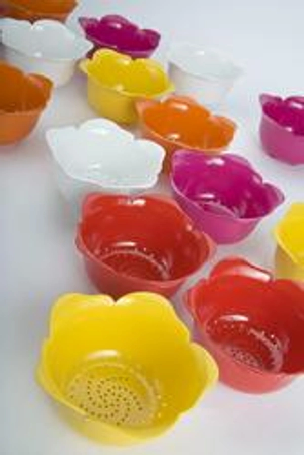 SP-001 Rose Shape Rice Fruit Vegetable Strainer Basket (1pcs)