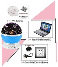 Star Master Rotating 360 Degree Kids Toys Moon Light Projector For Room Night Light For kids Room Cool Gadgets