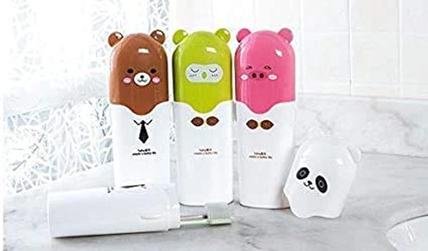 Teddy Cartoon Shape  Toothbrush Holder 1pcs