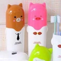 Teddy Cartoon Shape  Toothbrush Holder 1pcs