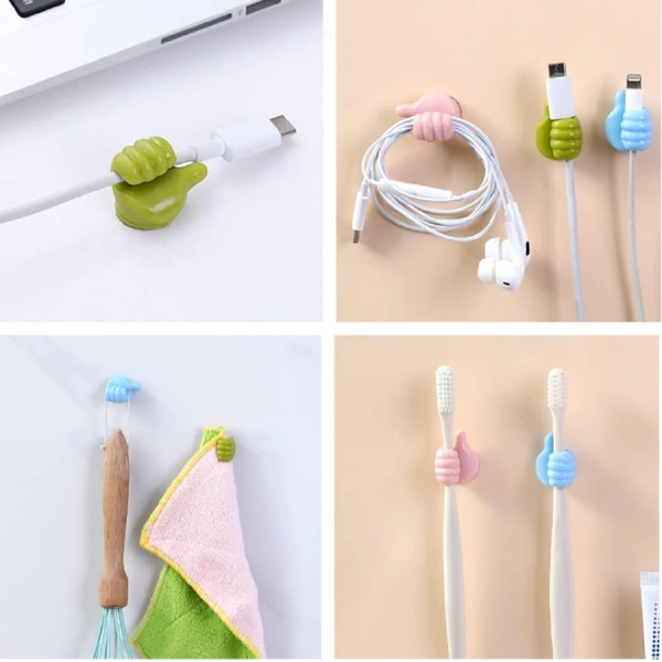 Thumb Shape Sticker Hook Multipurpose holder (5pcs Set)