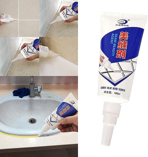 Tiles Gap Filler Agent, Waterproof Grout Sealant Agent Tube for Bathroom  and amp; Kitchen Tile Waterproof